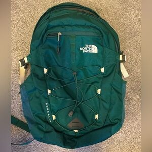 Dark Green/Emerald North Face Borealis Backpack/Bookbag w Laptop sleeve